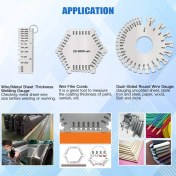 Resim Betty Becky Kaynak Ölçer Seti Islak Film Tarak Tel Sac Kalınlığı Ölçer (Yurt Dışından) 