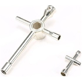 Resim 2'li Metal Çapraz Anahtar Takımı - Model Araç Tamir Aletleri 