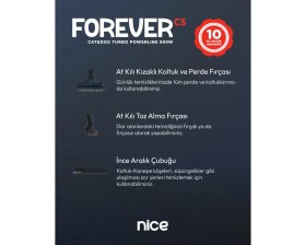Resim Nice Forever Turbo Başlıklı C5 Cat&dog 900W Çift Turbo Fırçalı Toz Torbasız Elektrikli Süpürge 