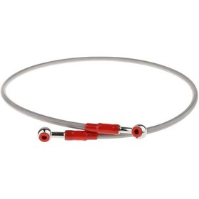 Resim Suntek Uzun Gri Metal Evrensel Motosiklet Motosiklet Fren Hattı 10 MM 