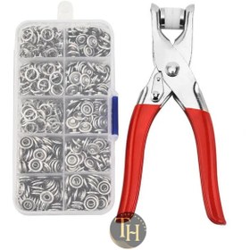 Resim Toptanhane Metal Çıt Çıt Düğme Ve Pensesi 25 Set Çıt Çıt Metal Düğme Yapma Seti 
