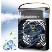 Resim AET Masaüstü Taşınabilir Buzlu Vantilatör Su Soğutmalı Led Işıklı Soğutucu Fan Aır Cooler Fan 