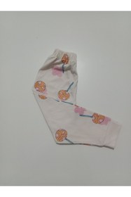 Resim pak tekstil Krem Üzeri Lolipop Desenli Çocuk Pijaması 