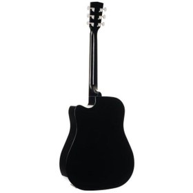 Resim Cort Earth60CEBK Elektro Akustik Gitar - Siyah (Başlangıç/Orta Seviye) | Kesik Kasa (Cutaway) Tasarımı, Ladin Kapak ve Dahili Preamp/EQ Sistemi 