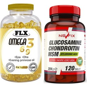 Resim Flx Omega 3-6-9 Balık Yağı 90 Softgel & Nevfix Glucosamine 