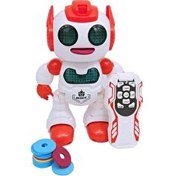 Resim Uzaktan Kumandalı Sesli Disk Atan Robot Turuncu 