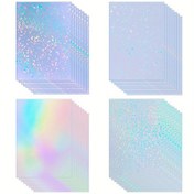 Resim 20 Yaprak Soğuk Laminasyon Filmi Holografik Sticker Kağıdı Şeffaf Vinil Kendinden Yapışkanlı Su Geçirmez Gökkuşağı Şeffaf Kaplama Filmi A4 Boyutu Holografik Kaplama 4 Farklı Stil Karışık - Yazdırılamaz, Scrapbooking Malzemeleri,El Sanatları Malzemeleri,Holografik Tasarım,Karışık Stiller,Yüksek 