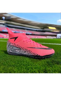 Resim Twingo Air Laliga Çoraplı Krampon Halı Saha Dişsiz Yeni Ayakkabı Modelleri Pembe 