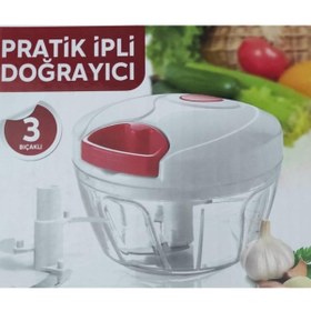 Resim Quick Dicer Pratik 3 Bıçaklı Ipli Doğrayıcı 