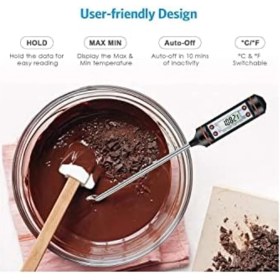 Resim Dijital Gıda Termometresi, Sıcaklık Ölçer, Et, Süt, Yemek Için Güvenilir ve Kullanışlı 