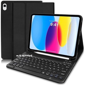 Resim M.Tk Moveteck Apple Uyumlu iPad 10.Nesil 10.9 Klavyeli Tablet Kılıfı 