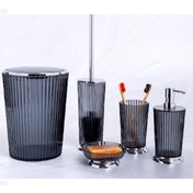 Resim Prima Nova Siyah Şeffaf Banyo Seti Takımı 