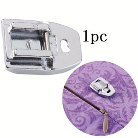 Resim Ev tipi dikiş makinesi için 1 adet görünmez fermuar baskı ayağı eki, Singer, Brother, Janome, Babylock ile uyumlu - Gümüş Gri 