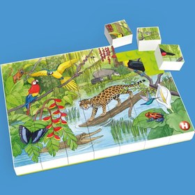Resim Hubelino 35 Parça Puzzle Tropikal Yağmur Ormanında Vahşi Yaşam 410177 