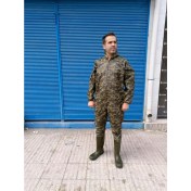 Resim Su Sıvı Koku Geçirmez Çizmeli Tulum Kamuflaj Renk 