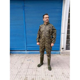 Resim Su Sıvı Koku Geçirmez Çizmeli Tulum Kamuflaj Renk 