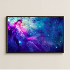 Resim Renkli Nebula Ve Yıldız Tozu Galaksi Sanatı Dijital Pleksi Tablo 