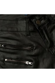 Resim ARDSU Motorcu Kadın Esnek PU Deri Dar Kesim Binici Pantolonu Dar Tayt 