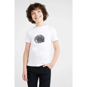 Resim Qivi Motosiklet Live To Ride Baskılı Unisex Çocuk Beyaz T-Shirt 