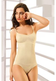 Resim Ten Kancalı Dikişsiz Korse - 755 Ten 