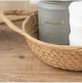 Resim Porsima 15289 Yuvarlak Hasır Sepet Düzenleyici Ekmeklik Cappuccin 