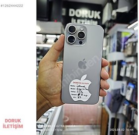 Resim Apple iPhone 15 Pro Max İkinci El TR | 256 GB | Natürel Titanyum 