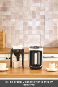 Resim Karaca Hatır Hüp 2 in 1 Türk Kahve Makinesi / Filtre Kahve Makinesi 5 Fincan Kapasiteli 