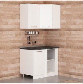 Resim Minar 105cm Köşe Mutfak Dolabı - Beyaz K105-b1 