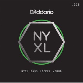 Resim D'addario Nyxlb075 Bas Tek Tel. Nyxl Serisi. Nikel Sarım. .075 Ga 