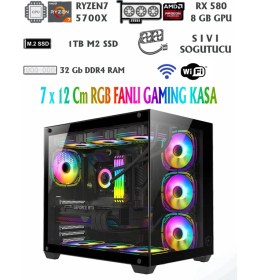 Resim Ramtech Aquarium X50 Ryzen 7 5700X / Rx 580 8gb / 32GB Ram / 1tb M2 Nvme / Sıvı Soğutmalı Oyuncu Bilgisayarı 