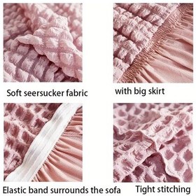 Resim Upmall Bürümcük Koltuk Örtüsü Kanepe Örtüsü 3lü Pembe 