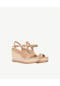 Resim Yargıcı Tek Bantlı Tabanı Hasır Sargılı Deri Espadril 26ykay4020x 063 Bej 