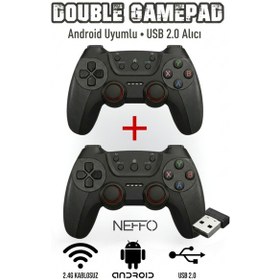 Resim Pc Gamepad İçin 2.4g Wıreless Çift Kol Kablosuz Oyun Kolu /akıllı Telefon/tablet/ Pc/android 