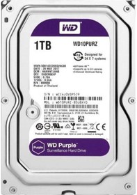 Resim 1 Tb Wd 3.5 Purple Sata3 5400rpm 64mb 7/24 Guvenlık Wd10purz 3 Yıl Resmı Dıst Garantılı 
