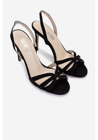 Resim Valmenti Kadın Siyah Süet Topuklu Ayakkabı 1074 2306 Bn Ayk Y25 Sıyah Suet SIYAH SUET 