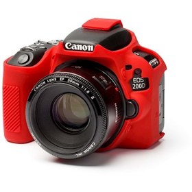 Resim EasyCover Canon 200d / 250d Silikon Kılıf (kırmızı) 