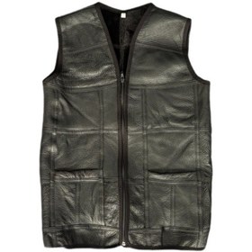 Resim Ln Leather Özel Üretim Patchwork Kürk-süet Gerçek Deri Çocuk Yelek 5-6 Yaş Siyah 