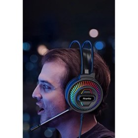 Resim Piranha 2175 Rgb LED Işıklı Kulak Üstü Kablolu Oyuncu Kulaklığı / Gaming / Mikrofon / 2.2m Kablo Uzunluğu 