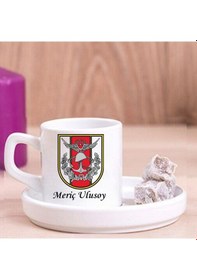 Resim Kişiye Özel Türk Silahlı Kuvvetleri Tsk Tasarım Kahve Fincanı Beyaz 