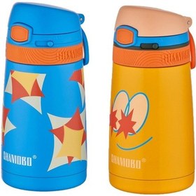 Resim Shamobo 2li Set Pipetli Çelik Termos 350ml - 6 Saat Isı Yalıtımı 