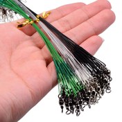 Resim 20 adet Çelik Balıkçılık Hattı, Swivel ve Core Leash ile - Balıkçılık Maceralarınız için Mükemmel Anti-Isırma Koruması! 