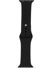 Resim Ekılıf - İos Watch 40mm Uyumlu - Kordon Band Serisi Klasik Kordon Silikon Strap Kayış - Siyah 