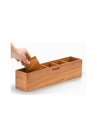 Resim Woodsaka Reka 5 Bölümlü Ayarlanabilir Kalemlik Organizer - Kiraz 