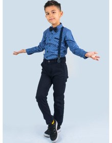Resim Mnk Baby & Kids Baskılı Oxford Erkek Çocuk Takım MNK0479 