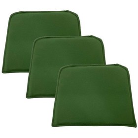 Resim Knsz sırt minderi 3 lü mazlum yşl suni deri cırtlı tel sandalyesi sırtı için 