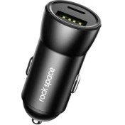 Resim Rock Space H12 Çift Çıkış 20W Pd Hızlı Araç Şarj Cihazı Siyah 