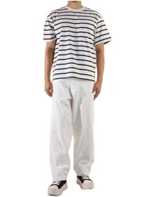 Resim Denim Çok Cepli Kargo Wide Leg Pantolon Beyaz 