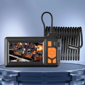 Resim Skygo 30 Mt Ekranlı 2 Kameralı Endoskop Yılan Kamera Sert Kablo Işıklı 8 MM 