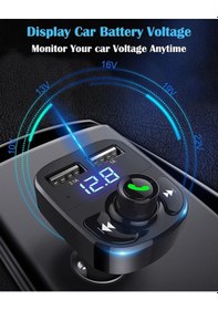 Resim Bluetooth Fm Transmitter Araç Şarj Aleti Çakmaklık Müzik Kiti 