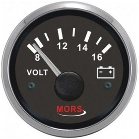 Resim Voltmetre Siyah 12v Çap:55mm 